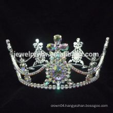 Hair accessories hair jewelry vintage crowns and cross earrings gold plated jewelry wholesale crowns and tiaras